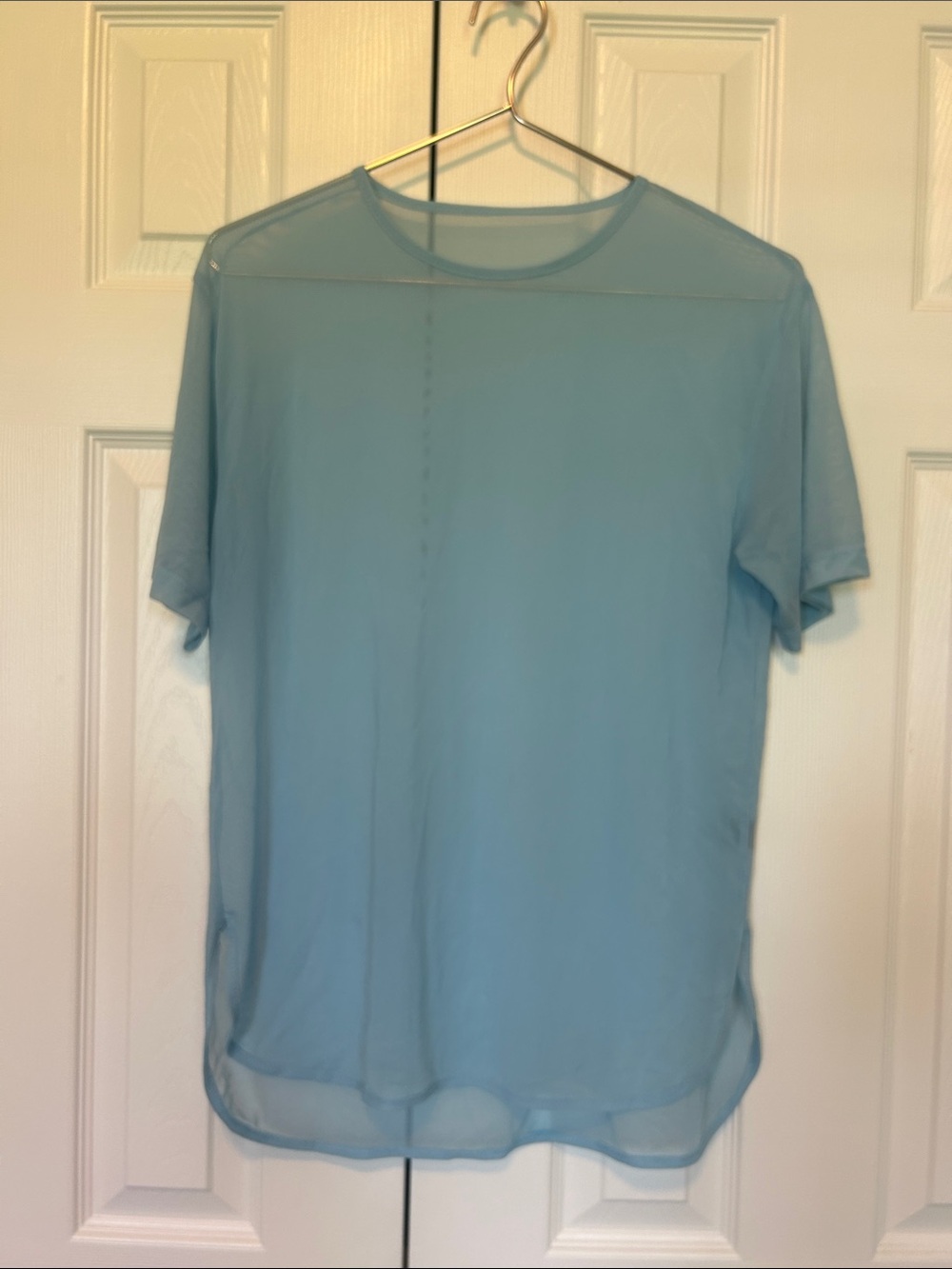 NWOT Noli Mesh Flow Tee - Sky, size S - Picture 8 of 11